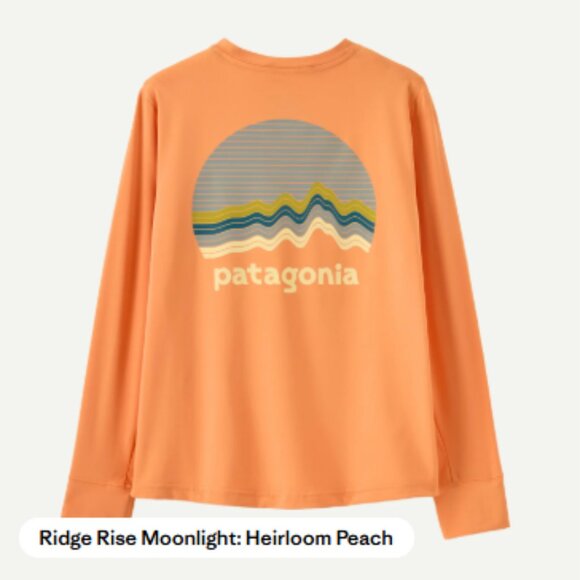 Patagonia Kids Large Capilene Silkweight Long Sleeve Shirt Melon Orange NWT - Picture 7 of 8